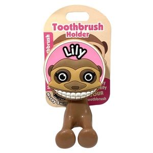 Happy Smiles Personalized Kids Toothbrush Holder Lily Monkey